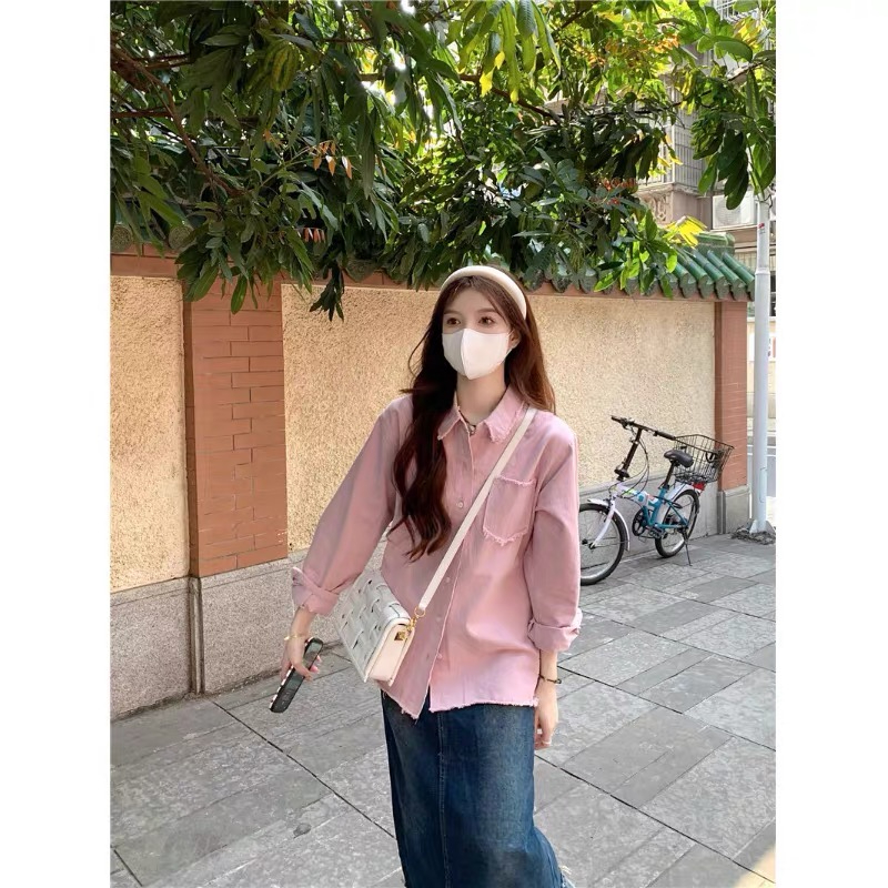 外套女春秋2023年新款防曬衣女夏季韓版寬鬆格子長袖襯衫薄款開衫