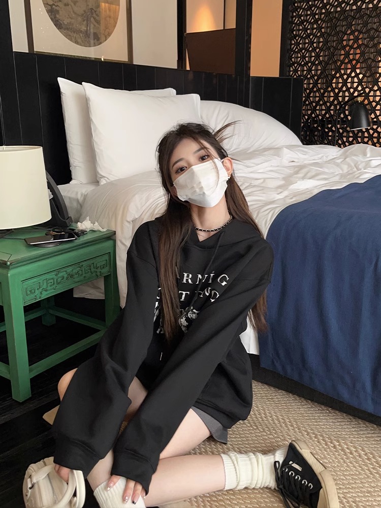華棉複合牛奶絲310克銀狐絨400克連帽衛衣女