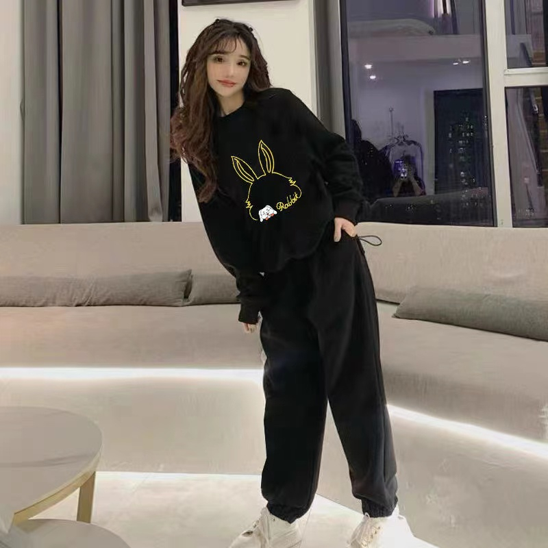 衛衣衛褲運動套裝女春秋薄款2023年新款時尚洋氣減齡時髦兩件套潮