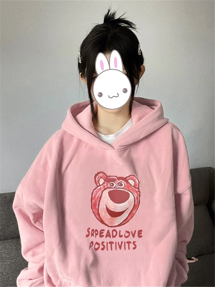 Anti-cotton Chinese cotton composite milk silk 300g/silver fox velvet 400g hooded sweatshirt for women