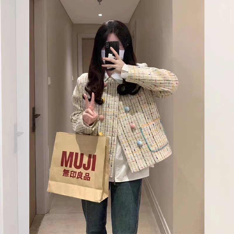 法式氣質名媛小香風外套女春秋季設計高級感短款小個子棒球服上衣