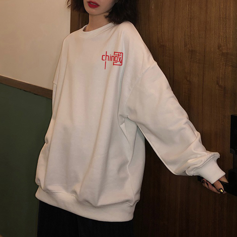 2023年新款時尚休閒女裝 加絨250g / 大衛衣圓領秋冬款衛衣女加絨