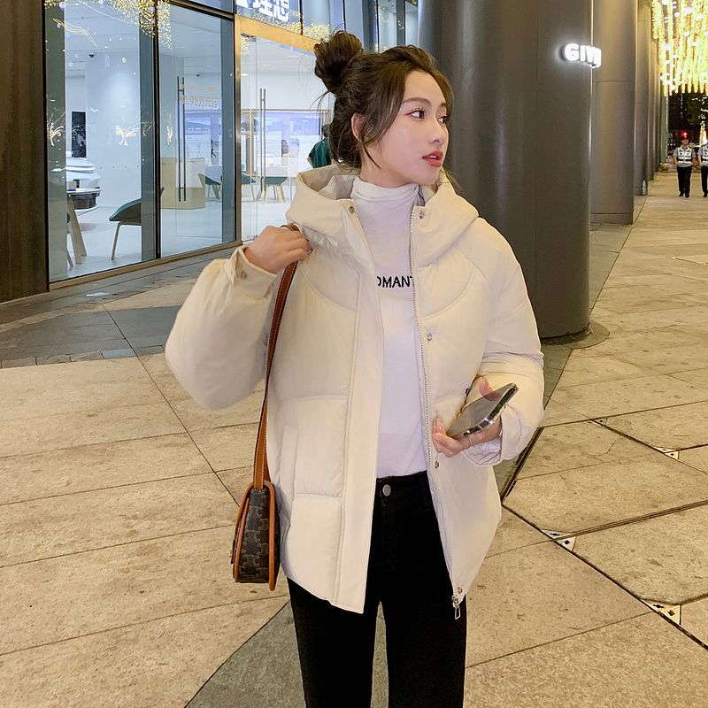 Actual shot of large size winter clothing, new fat MM, Korean version, medium and long, loose and slim cotton-padded clothes, women's thickened cotton-padded jackets