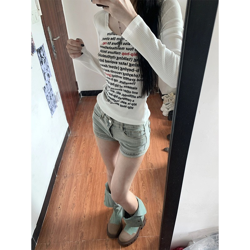 莫代爾2X2隨心裁260克 短款長袖T恤女