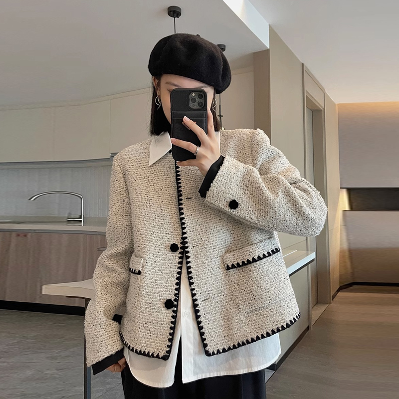 法式小香風短款外套女春秋2023新款高端名媛氣質小個子冬季高級感