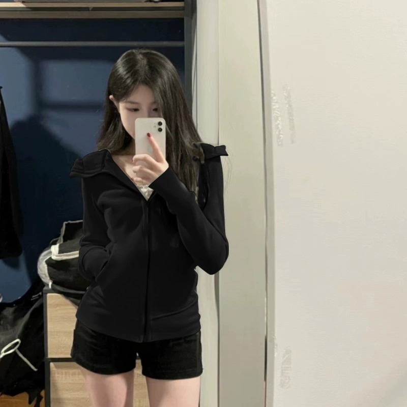 lulu外套女春秋2023新款秋裝修身套裝女裝上衣運動粉色衛衣秋季薄
