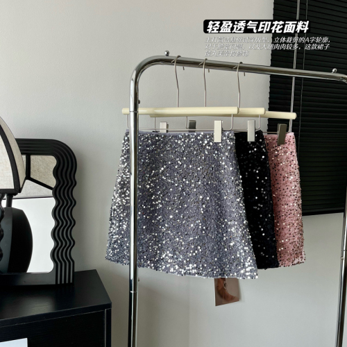 Actual shot~ New style short skirt, stylish bling sequin skirt, slimming and stylish skirt for women