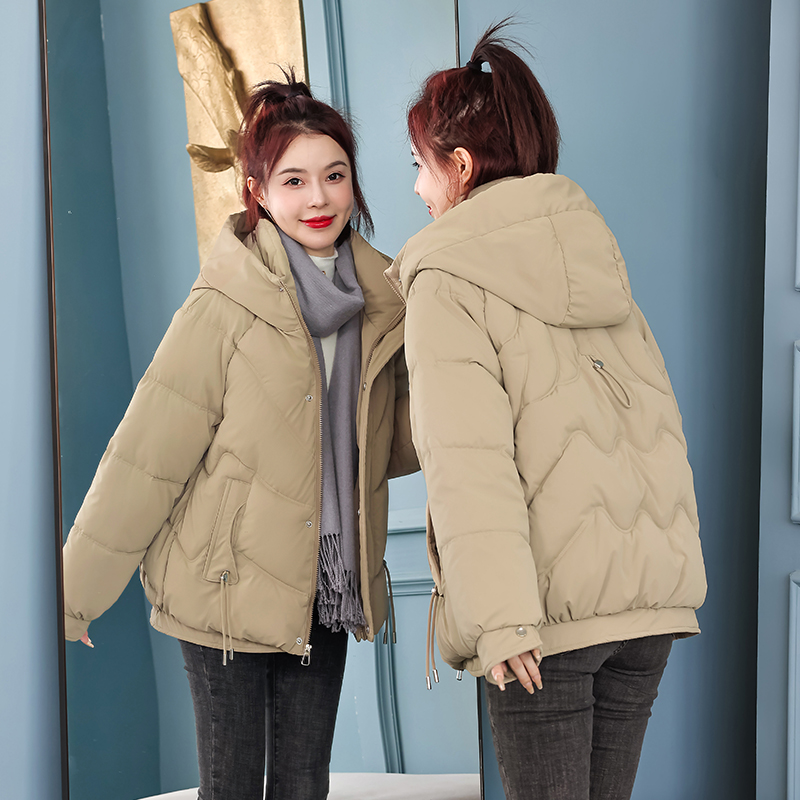 Actual shot of 2023 new winter style short large size Korean style down cotton coat versatile loose bread coat cotton coat for women