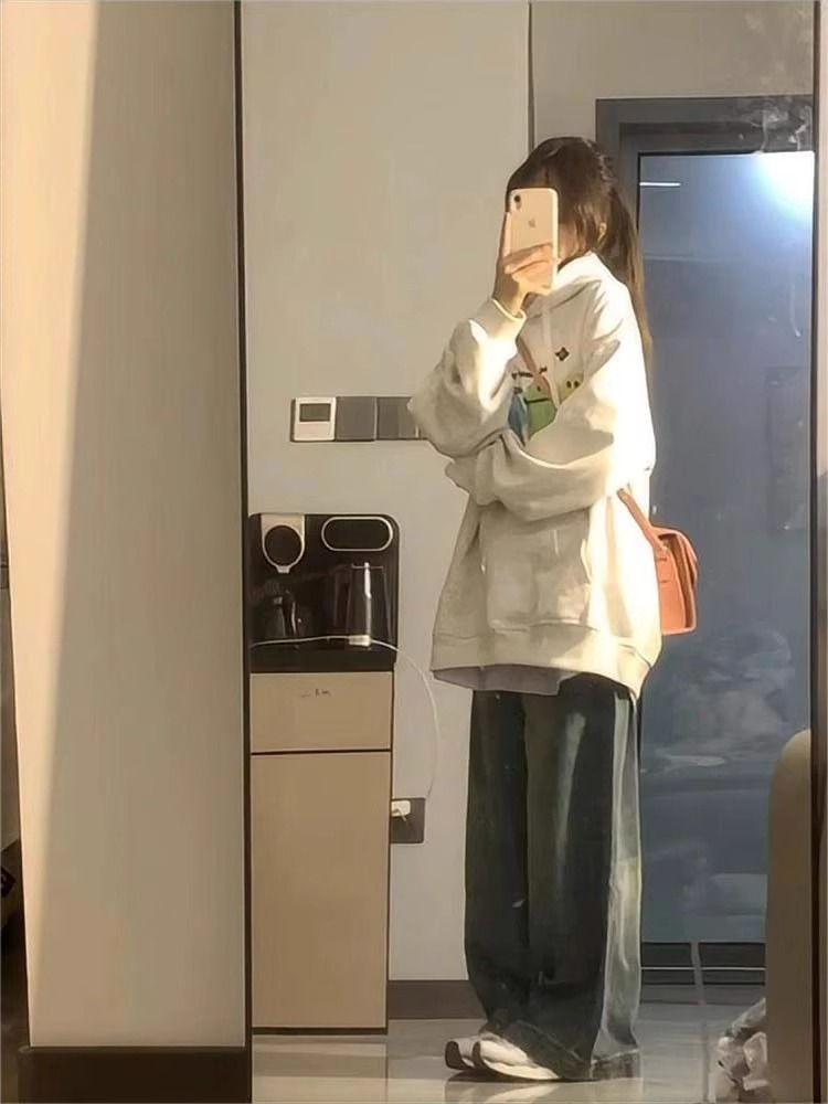 防棉華棉複合牛奶絲300克/銀狐絨400克連帽衛衣女
