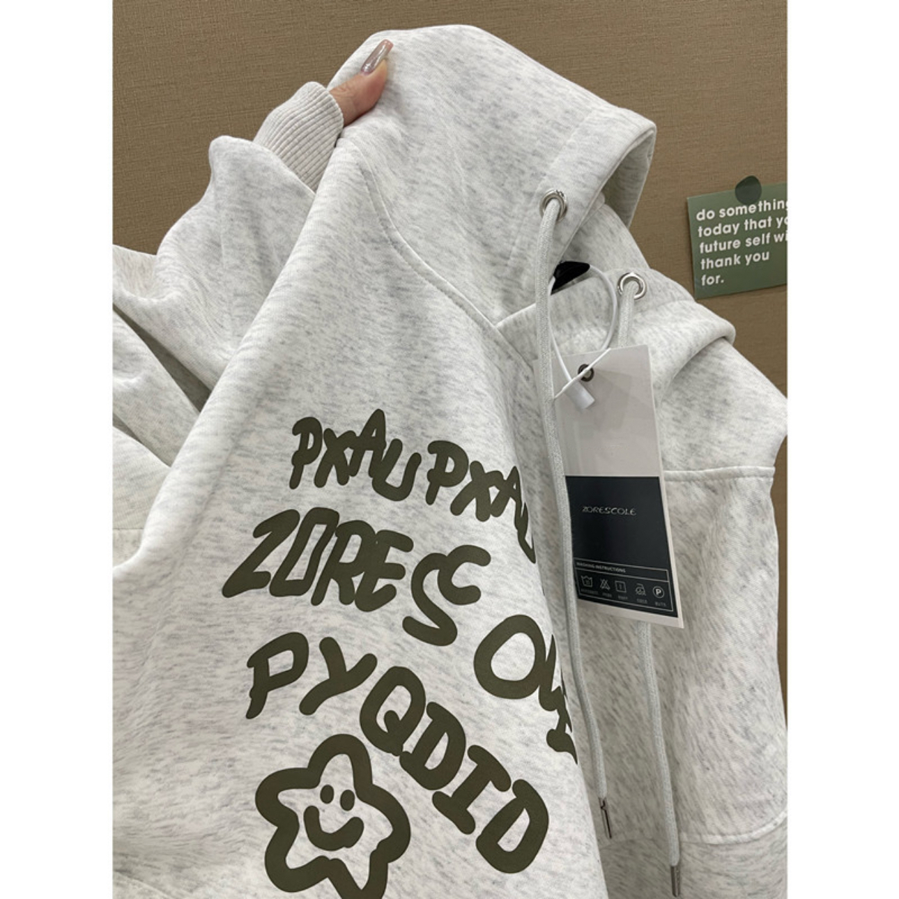 Anti-cotton Chinese cotton composite milk silk 300g/silver fox velvet 400g hooded sweatshirt for women