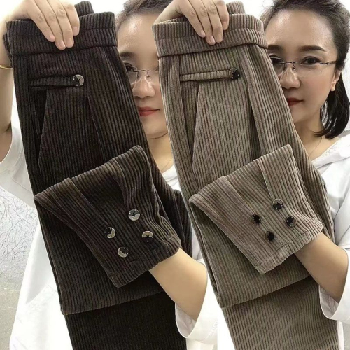  new autumn and winter large size fat MM dress leg pants for women, fashionable, high-end, slim and versatile pants for women