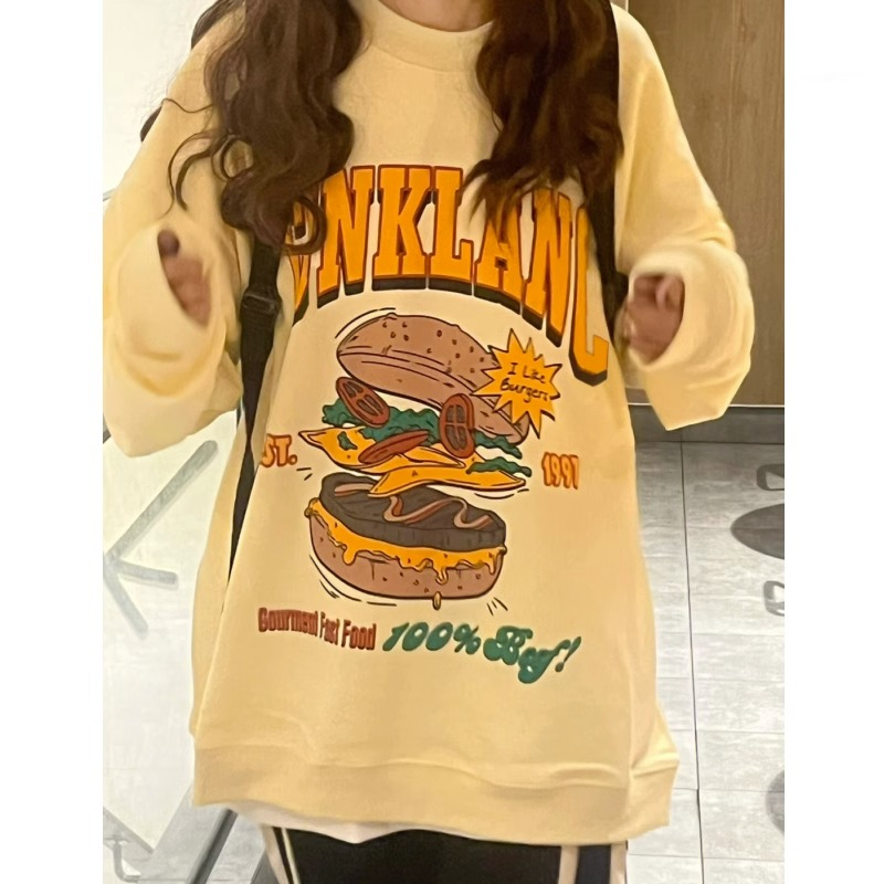 Anti-cotton Chinese cotton composite milk silk 300g/silver fox velvet 400g round neck sweatshirt for women