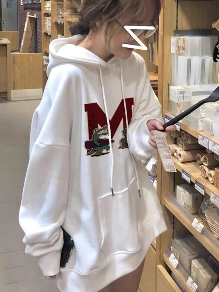 Anti-cotton Chinese cotton composite milk silk 300g/silver fox velvet 400g hooded sweatshirt for women
