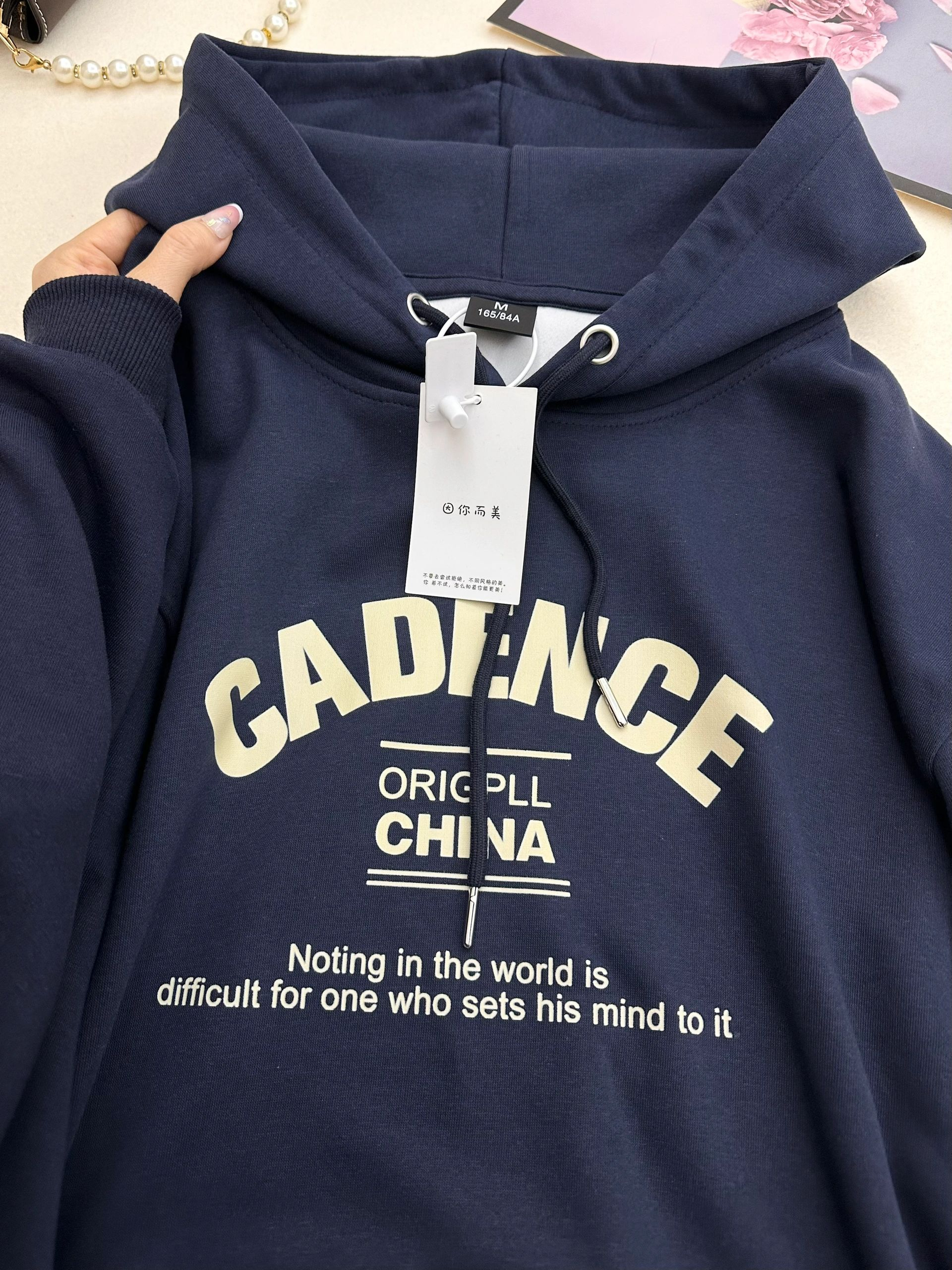 Anti-cotton Chinese cotton composite milk silk 300g/silver fox velvet 400g hooded sweatshirt for women