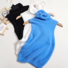 Women's Stylish High-Neck Plush Hooded Sweatshirt - 2023 Autumn Collection, One-Color, Versatile and Soft, Fitted and Slimming Short-Sleeve Top