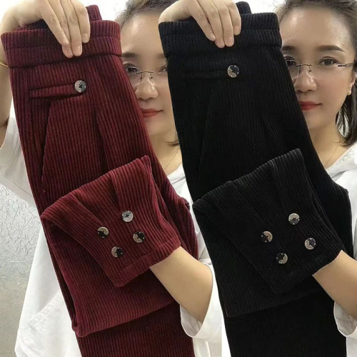  new autumn and winter large size fat MM dress leg pants for women, fashionable, high-end, slim and versatile pants for women