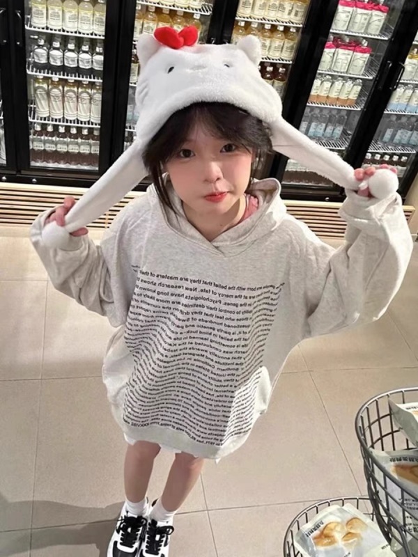美式hiphop滿印字母連帽衛衣女春秋款重磅情侶裝oversize潮牌外套