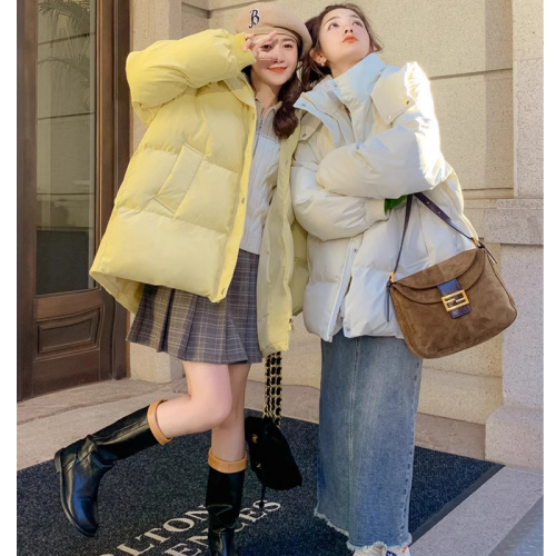  new loose and thickened Korean style gentle short down jacket for women with short bread coat and cotton-padded jacket