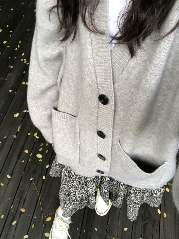 軟糯復古毛衣開衫外套女秋冬季寬鬆慵懶風休閒百搭上衣