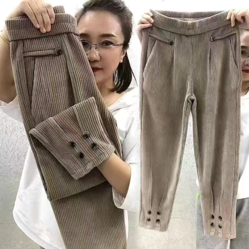  new autumn and winter large size fat MM dress leg pants for women, fashionable, high-end, slim and versatile pants for women