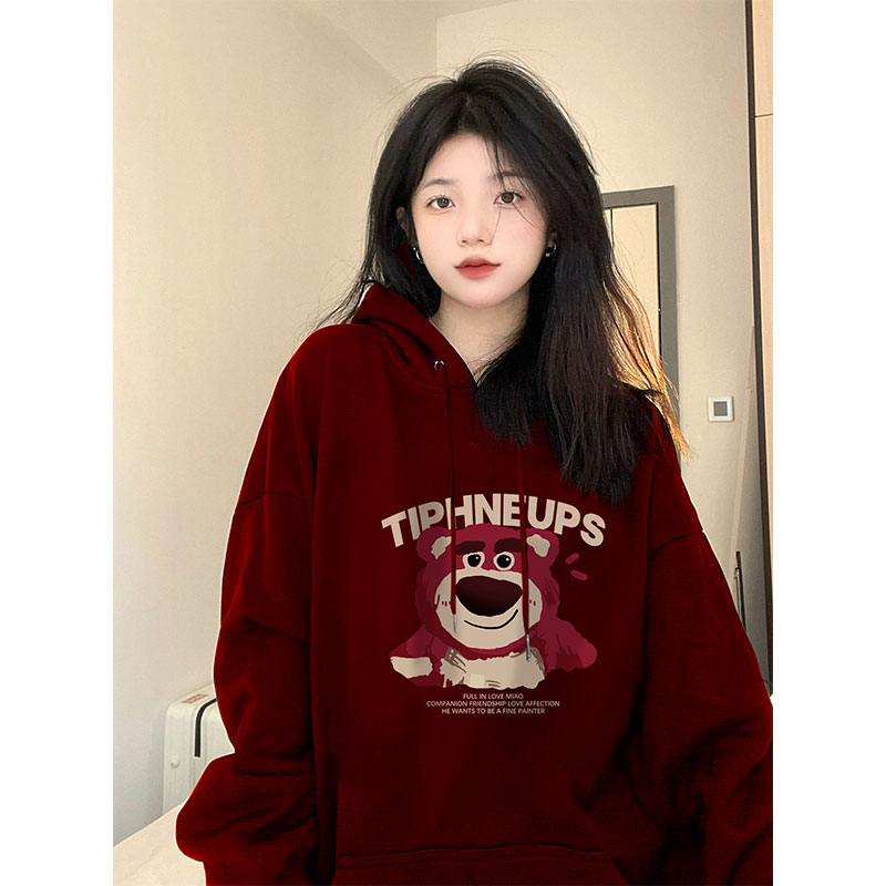 Anti-cotton Chinese cotton composite milk silk 300g/silver fox velvet 400g hooded sweatshirt for women
