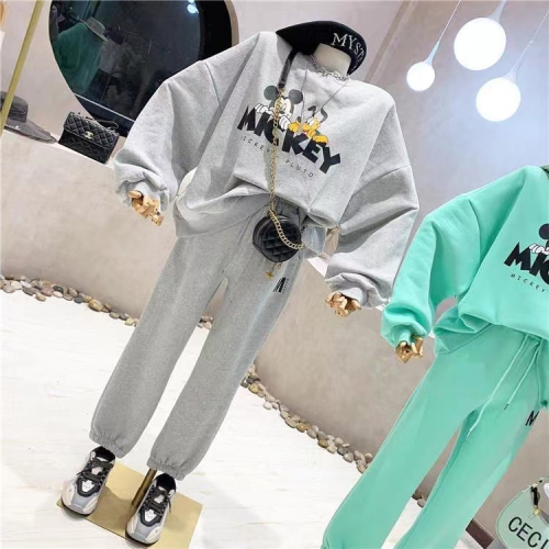 Sportswear suit women's autumn and winter  new velvet thickened casual sweatshirt fashionable two-piece set