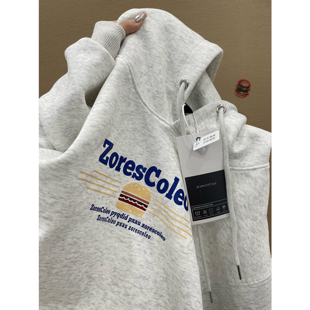 Anti-cotton Chinese cotton composite milk silk 300g/silver fox velvet 400g hooded sweatshirt for women