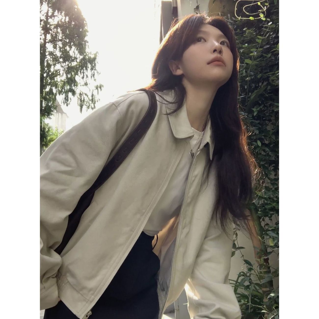 美拉德慵懶風工裝短外套女2023春秋季款運動休閒飛行服夾克上衣潮