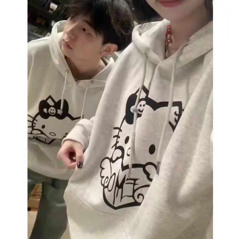 Anti-cotton Chinese cotton composite milk silk 300g/silver fox velvet 400g hooded sweatshirt for women