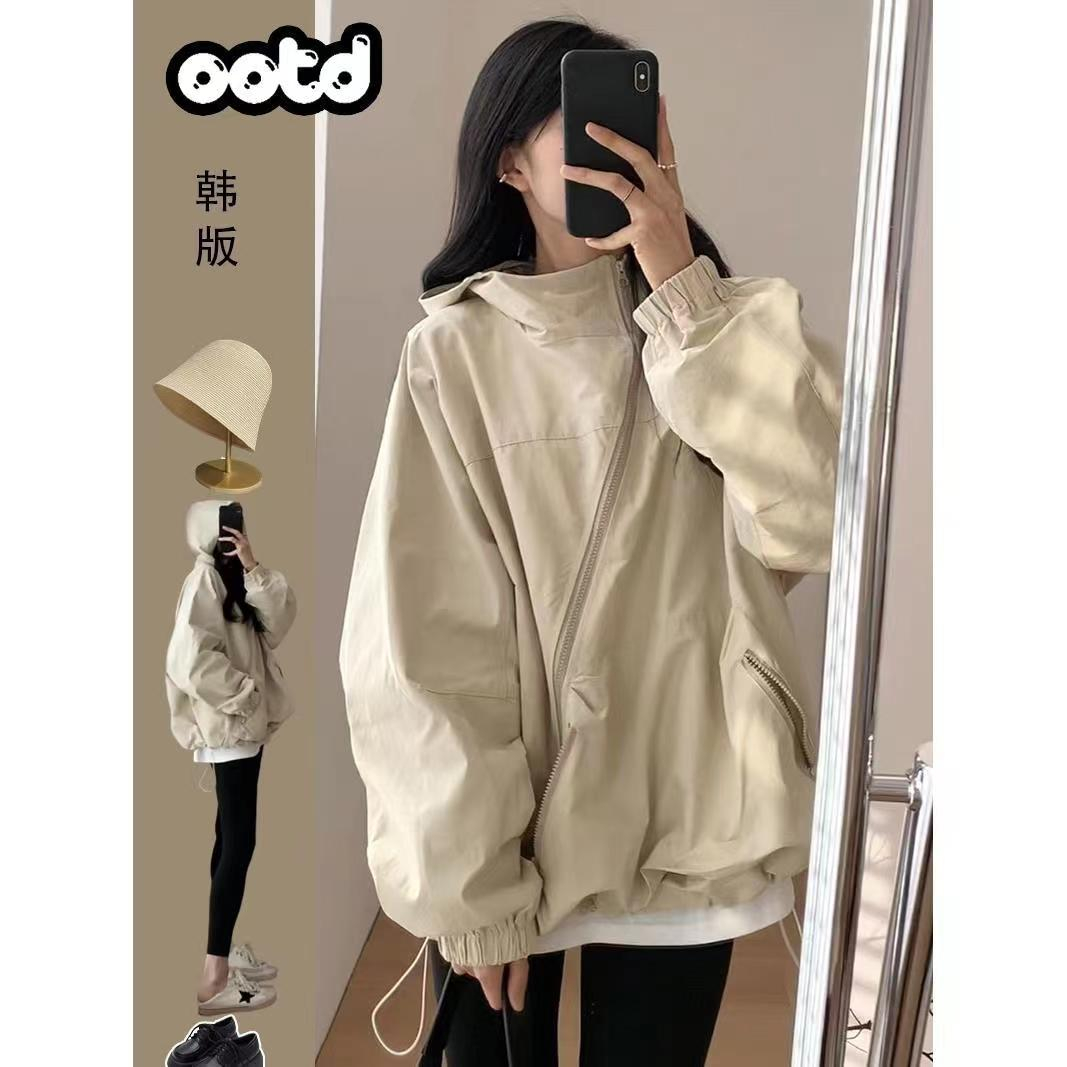 High-quality double-layered lining Xiaoxiangfeng hooded jacket for women autumn and winter 2023 new loose jacket