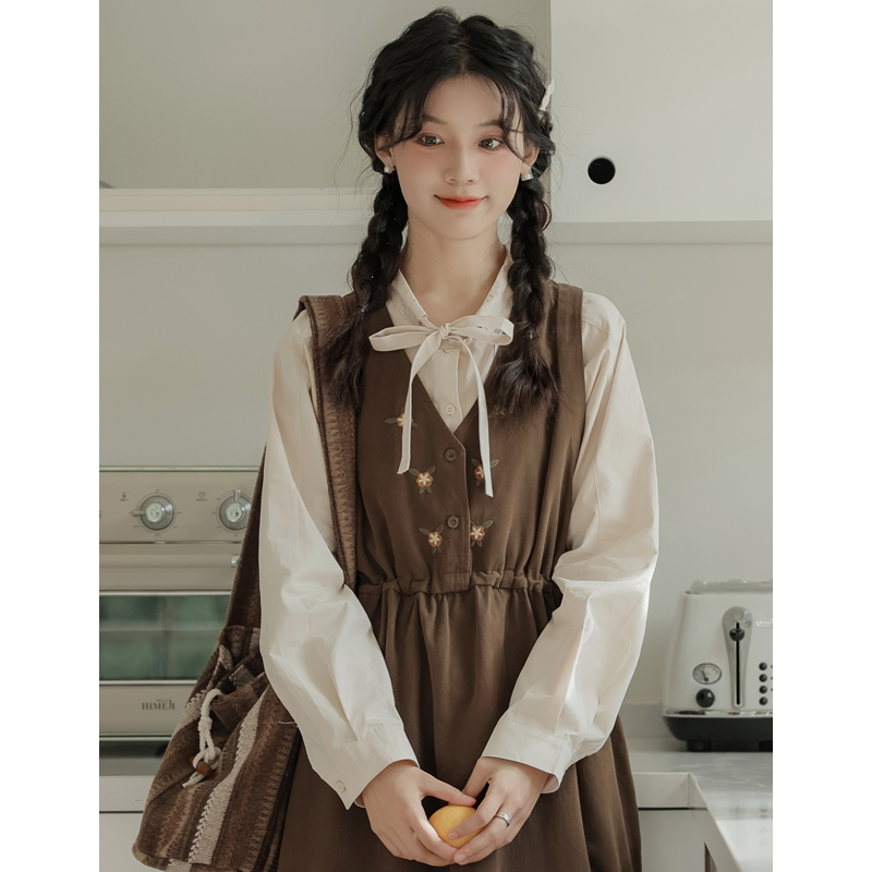 只是襯衫不低於89實拍學院風甜美少女長袖襯衫百搭上衣