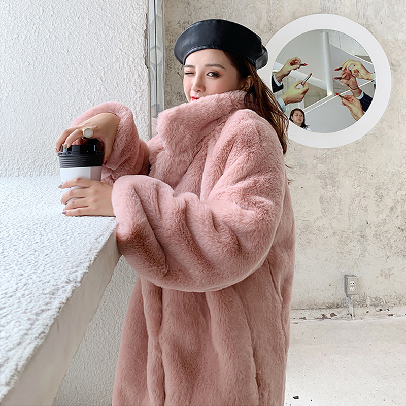 Real shot of the new Haining fur mink fur coat mink fur coat for women full mink knee-length quilted