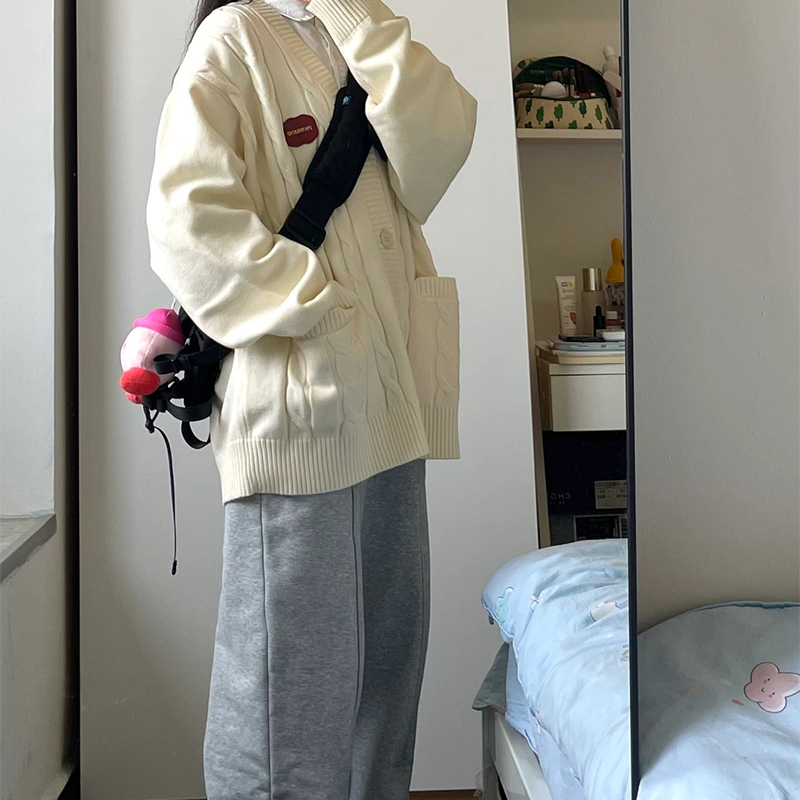 高級感超好看毛衣女秋冬流行新款奶fufu的軟糯慵懶風開衫外套