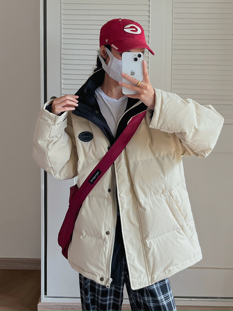 Cotton-padded jacket 2023 new winter Korean style gentle small man coat cotton-padded jacket women ins Hong Kong style