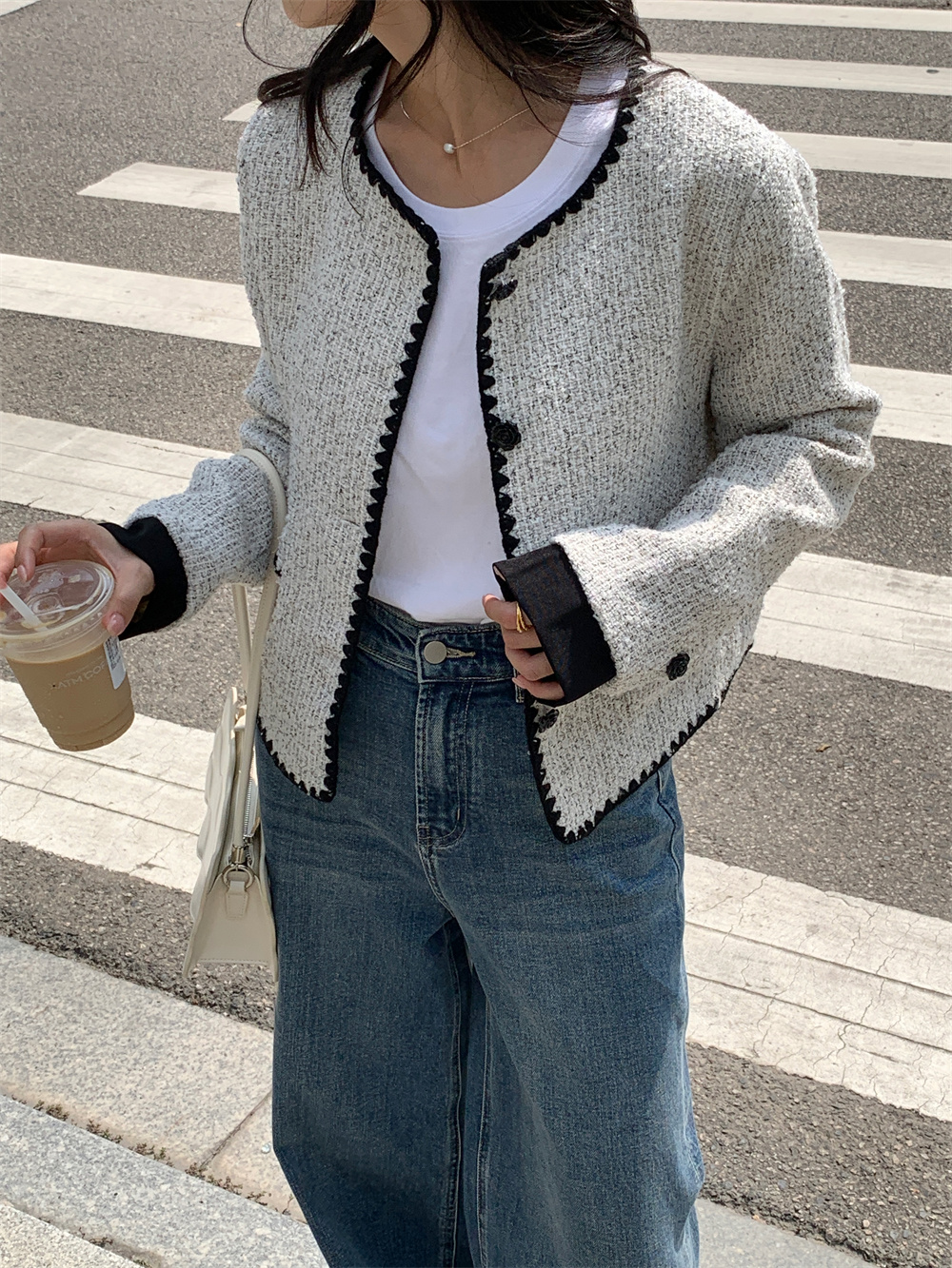 名媛風外套女秋季2023新款法式氣質設計感上衣百搭減齡小個子夾克