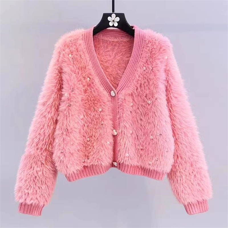 Plus size women's autumn and winter new style small fragrant knitted long-sleeved slimming girl fat sister sweater long-sleeved top