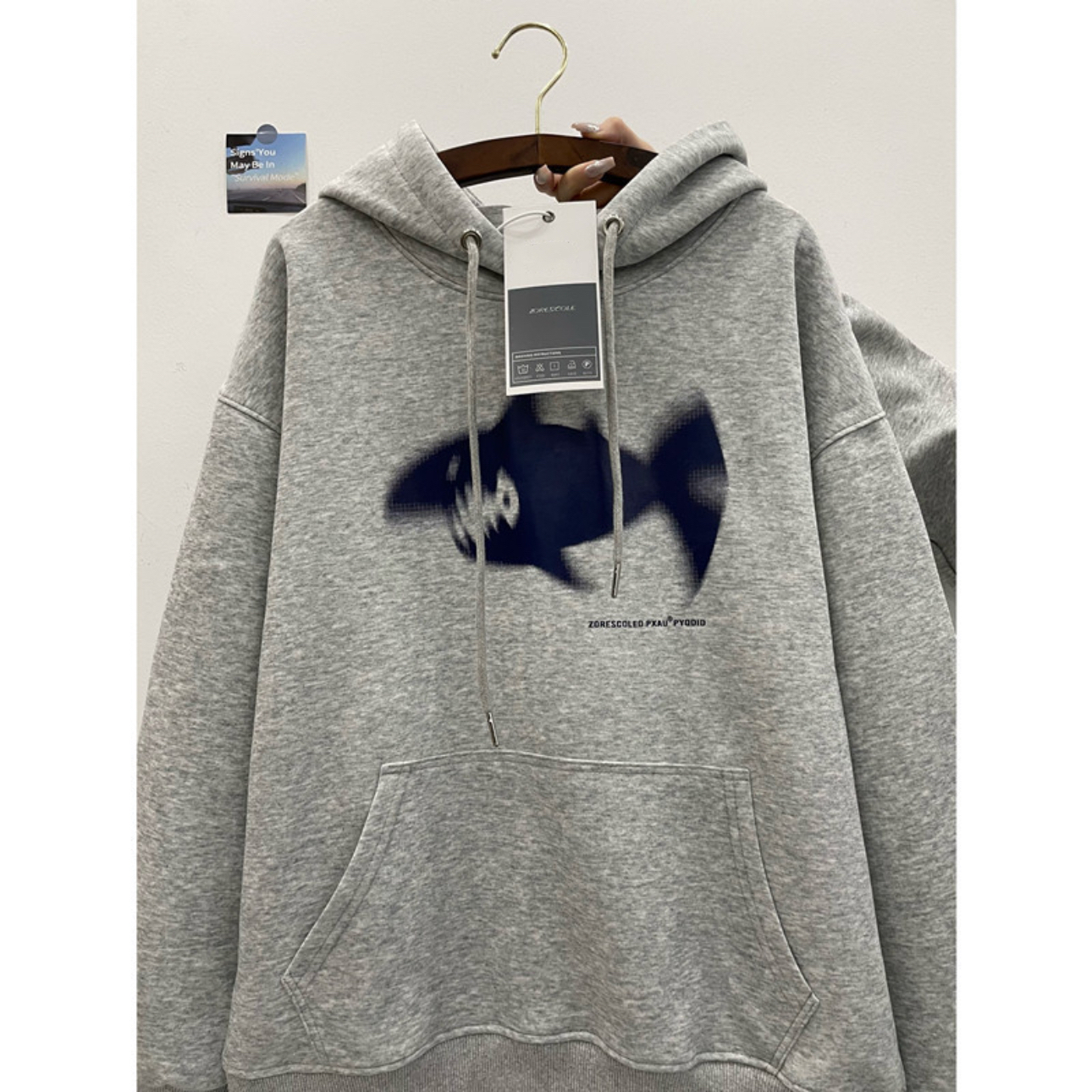 Anti-cotton Chinese cotton composite milk silk 300g/silver fox velvet 400g hooded sweatshirt for women