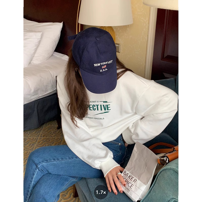 Anti-cotton Chinese cotton composite milk silk 300g/silver fox velvet 400g round neck sweatshirt for women