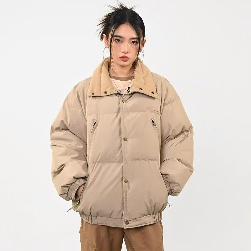 美式簡約棉服外套女冬季設計感小眾加厚棉衣寬鬆百搭麵包服棉襖潮