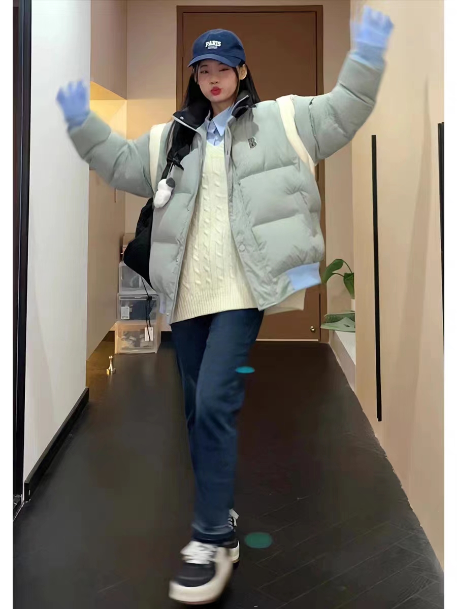Cotton clothing women's winter small thickened bread clothing 2023 new women's style overcome student loose cotton clothing cotton jacket
