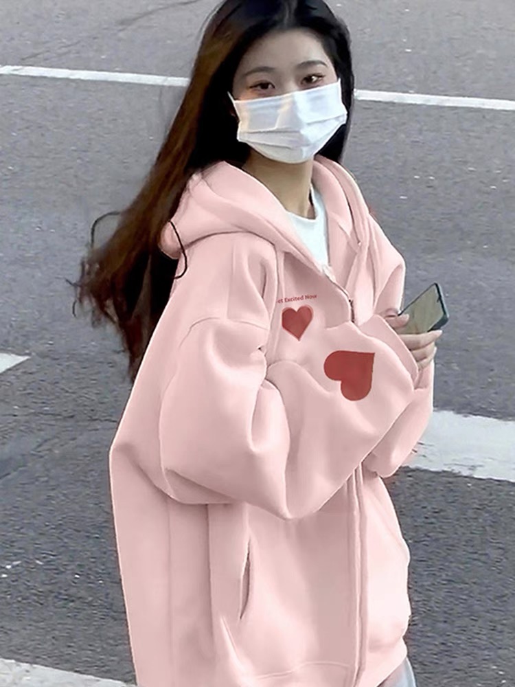 秋季衛衣外套女春秋款2023新款女裝套裝秋冬加絨加厚連帽秋裝