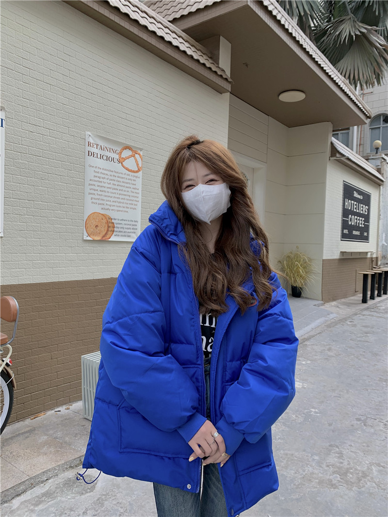 實拍~連帽棉服女2023新款韓版寬鬆夾棉加厚棉衣外套襖子