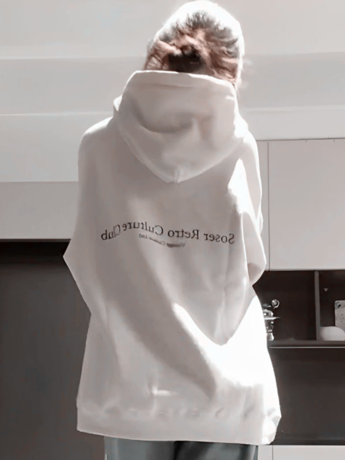 CVC cotton pasta wool Chinese cotton composite/milk silk 300g silver fox velvet 400g front and back printed hooded sweatshirt for women