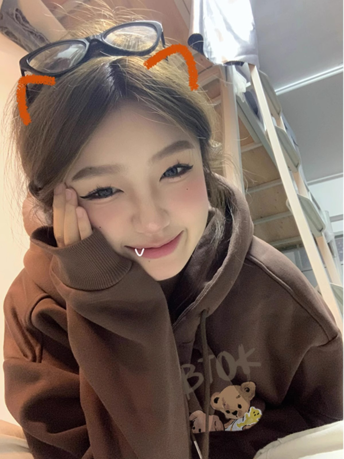 Anti-cotton Chinese cotton composite milk silk 300g/silver fox velvet 400g hooded sweatshirt for women