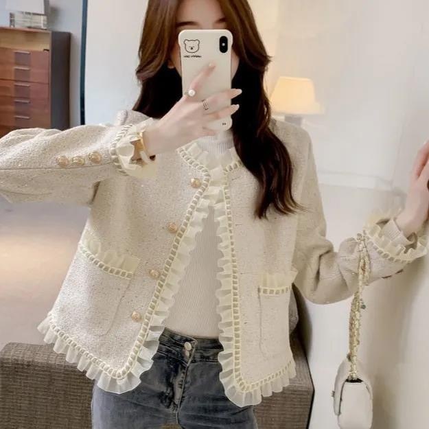 Xiaoxiangfeng short coat for women 2023 new autumn and winter socialite high-end trendy ins versatile age-reducing top
