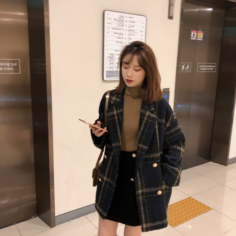 Woolen blazer women's 2023 new autumn and winter versatile small British style short woolen coat