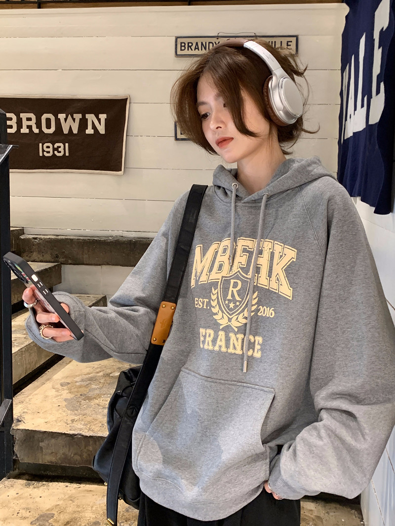 加絨250g / 大衛衣連帽秋冬款衛衣女加絨