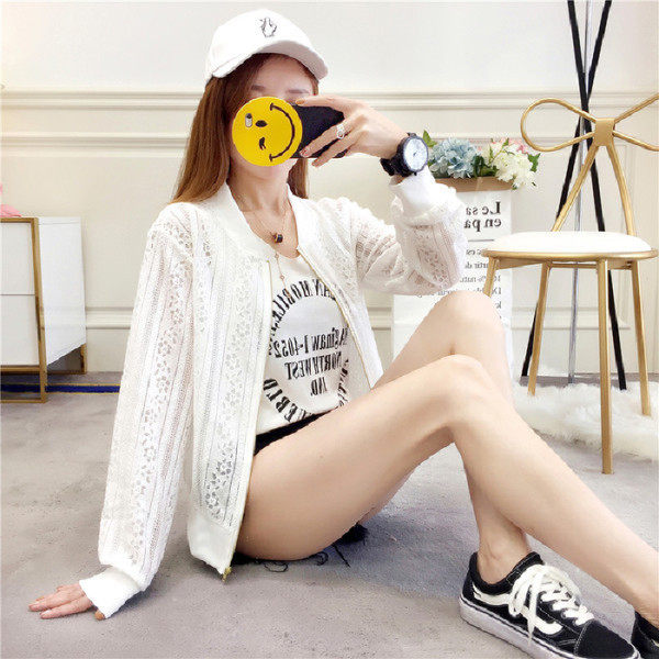 夏季韓版小眾設計防曬衣女蕾絲薄款長袖開衫防曬服