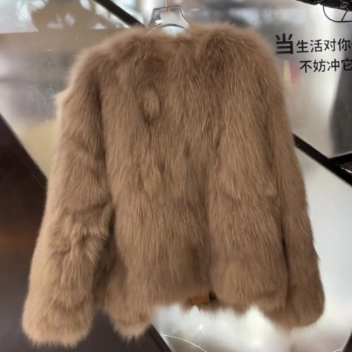 Quality Inspection Officer Picture Thick Jacket Women's Autumn and Winter New V-neck Plush Small Fragrance Fashion Light Luxurious Temperament Fur