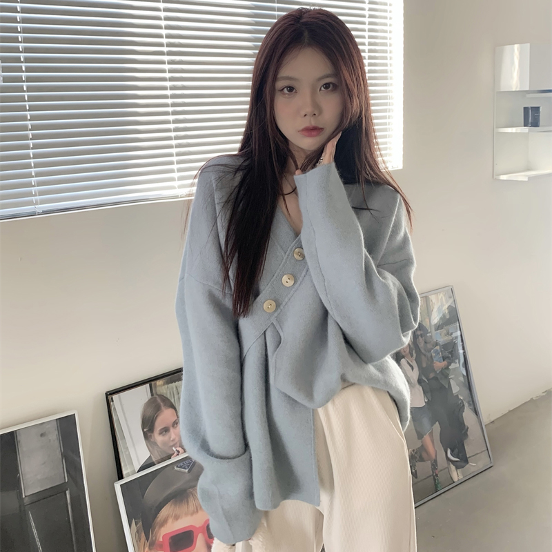 Autumn sweet breasts suspender dress knitted long skirt breast style high-end two-piece suit women's winter clothing